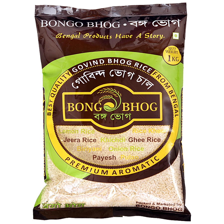 Bongo Bhog Govind Bhog Rice Premium Aromatic 1 Kg Pouch