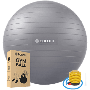 Boldfit Gym Ball With Foot Pump 55 Cm Grey 1 Pc