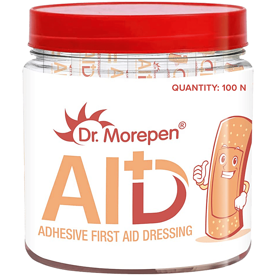 Dr Morepen Aid Adhesive Band Waterproof For Kids Adults Latex Free 100 Pcs