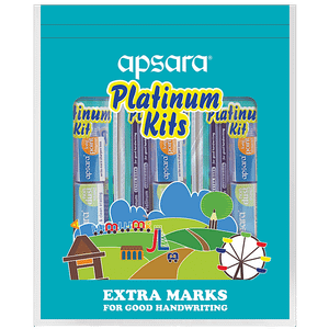 Apsara Platinum Kit Ideal Gift Pack Fundamental School Kit For Children Kids Gifting Set School Kits Fun Childrens Gift Return Gift For Kids Use For School College Students 10 Pcs