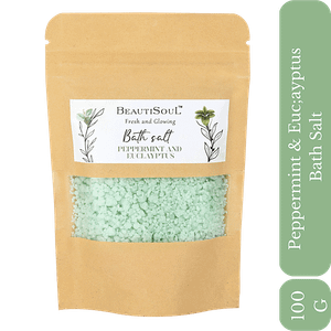 Beautisoul Peppermint Eucalyptus Bath Salt Aromatherapy Paraben Free For All Skin Types 100 G