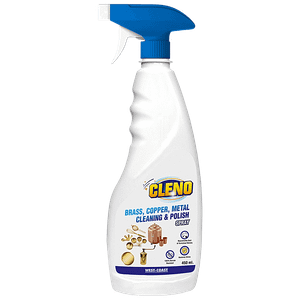 Cleno Brass Copper Metal Cleaning Polish Spray For Home Chrome Bronze Nickel Eco Friendly 450 Ml