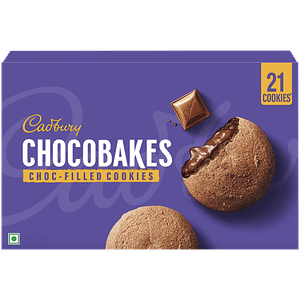 Cadbury Chocobakes Choc Filled Cookies Creamy Rich Flavour 300 G
