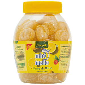 Candyville Mint Mello Flavoured Candy Lime Mint Refreshing Taste 300 G Jar