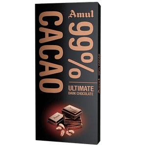 Amul 99 Cacao Ultimate Dark Chocolate 125 G