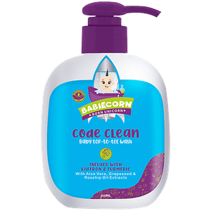 Babiecorn Babiecorn Code Clean Baby Top To Toe Wash Infused With Saffron Turmeric Aloevera 200ml 200 Gm