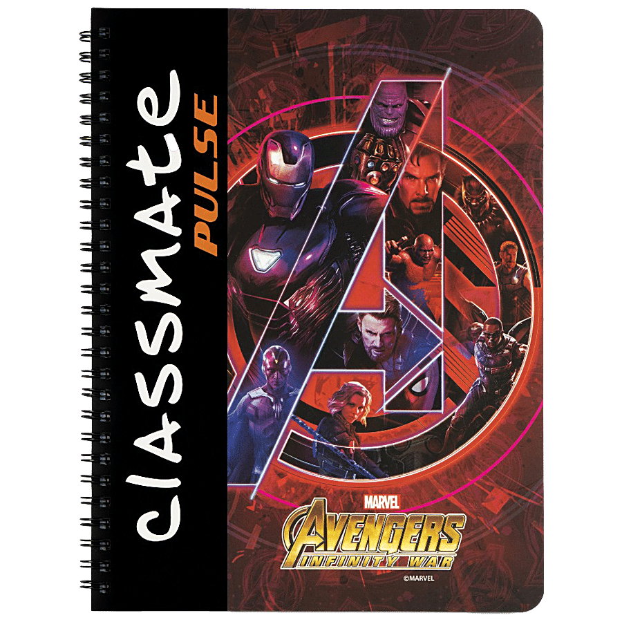 Classmate Pulse Spiral Notebook Single Line 180 Pages For School Office Use 1 Pc