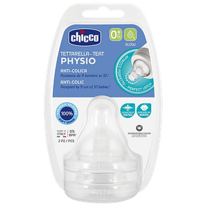 Chicco Baby Feeding Bottle Teat 0m 2 Pcs