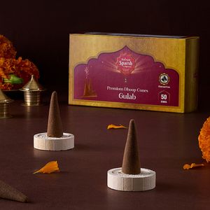 Daivya Sparsh Gulab Dhoop Cones 50 Pcs