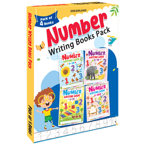 Dreamland Number Writing Book Children Early Learning Age 3 168 Pages 4 Pcs