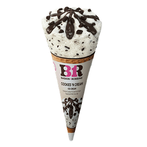 Baskin Robbins Ice Cream Cone Cookies N Cream With Milk Chocolate 120 Ml