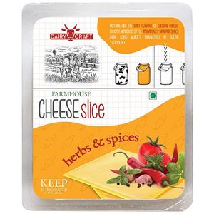 Dairy Craft Cheese Slices Herbs N Spices 200 G Pouch