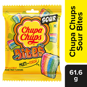 Chupa Chups Sour Bites Mixed Fruit Flavour Soft Chewy Toffee 616 G