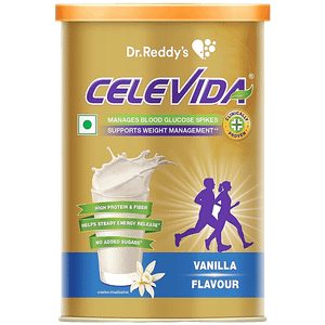 Dr Reddys Celevida Protein Powder Drink For Diabetes Management Vanilla Flavour Weight Management Immunity Support 400 G Jar