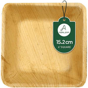Agrileaf 6 Inch 15 Cm Square Disposable Areca Palm Leaf Deep Bowls Eco Friendly Serving Bowls Pack Of 10 10 Pcs