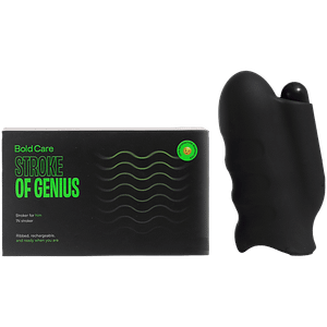 Bold Care Stroke Of Genius Vibrating Rechargeable Stroker For Men Black 1 Unit