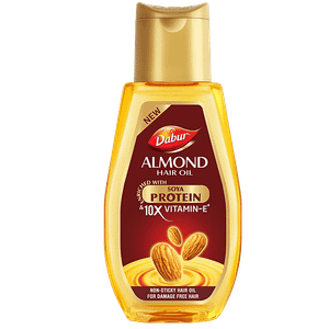 Dabur Almond Hair Oil Enriched With Vitamin E Soya Protein For Damage Free Hair 300 Ml