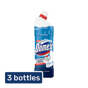 Domex Fresh Guard Disinfectant Toilet Cleaner Liquid Ocean Fresh 3 X 750 Ml