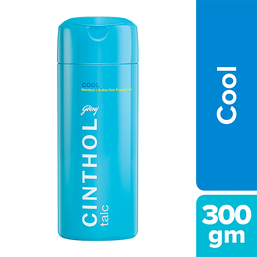 Cinthol Cool Talc With Menthol Active Deo Fragrance 300 G