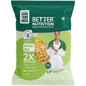 Better Nutrition Arhar Dal Unpolished 1 Kg Pouch