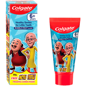 Colgate Kids Anticavity Motu Patlu Toothpaste 6 Years Bubble Fruit Flavour 80 G