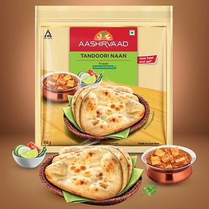 Aashirvaad Tandoori Naan Ready To Cook Frozen No Added Preservatives 400 G Pouch