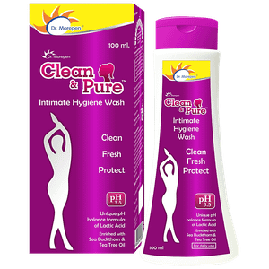 Dr Morepen Clean Pure Intimate Hygiene Wash With Tea Tree Oil Sea Buckthorn 100 Ml