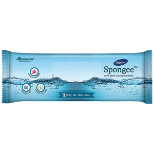 Dignity Spongee Soft Body Cleansing Wipes 10 Pcs