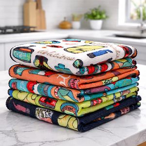 Cutting Edge Designer Care Microfiber Cleaning Cloth 5 Pcs