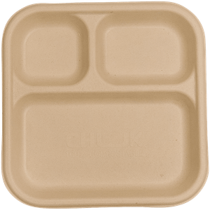 Chuk Disposable Meal Plate 3 Compartment 25 Pcs