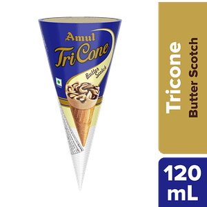 Amul Tricone Butterscotch Ice Cream 120 Ml