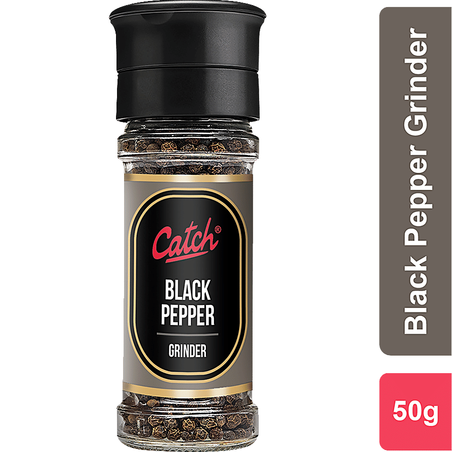 Catch Black Pepper Grinder 50 G Glass Bottle