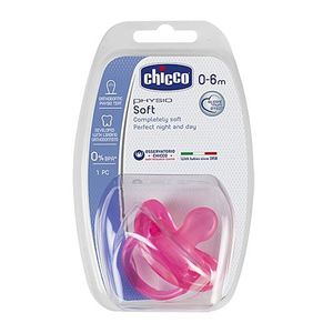 Chicco Baby Soft Silicone Soother Pink 0 6m 1 Pc