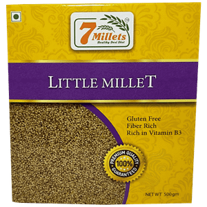 7millets Little Millet Premium Quality Raw Unpolished Gluten Free Fiber Rich 500 G