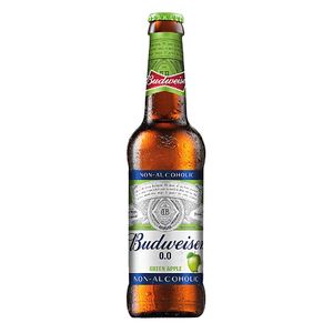 Budweiser 00 Non Alcoholic Green Apple Beer Refreshing Flavour 330 Ml