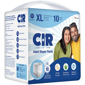Cir Premium Tape Style Adult Diapers Unisex Xl 10 Pcs