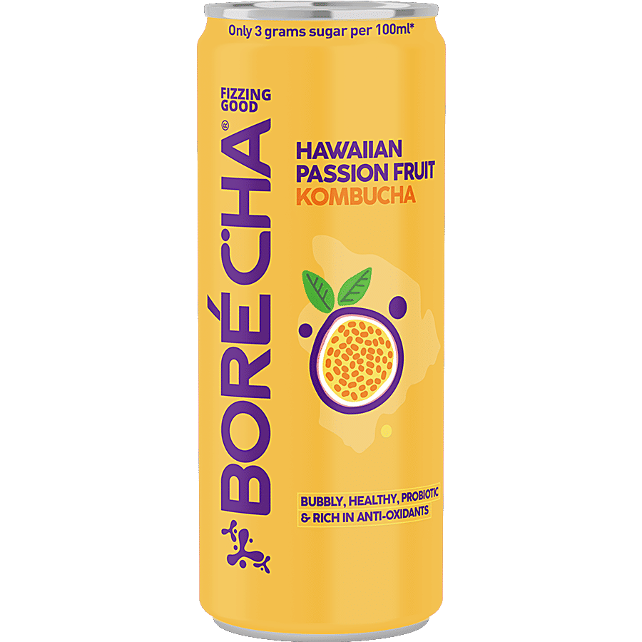 Borecha Hawaiian Passionfruit Kombucha Probiotic 330 Ml