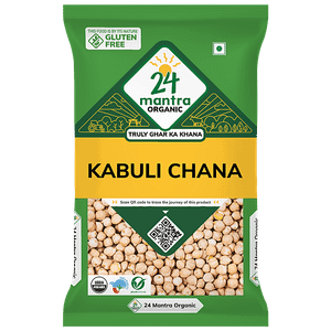 24 Mantra Organic Kabuli Channa 500 G Pouch