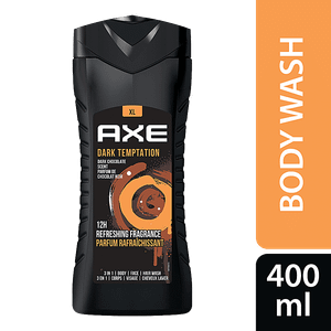 Axe Axe Dark Temptation 3 In 1 Body Face Hair Wash For Men Long Lasting Fragrance 400ml 400 Ml