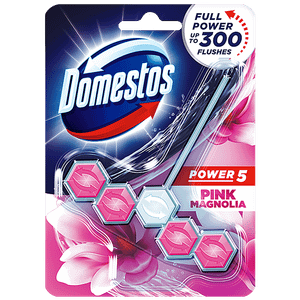Domestos Pink Magnolia Toilet Rim Block With Long Lasting Fragrance 55 G