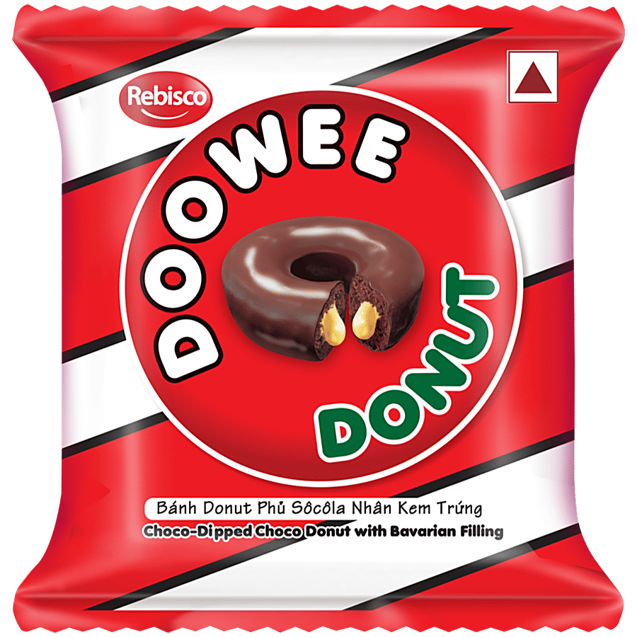 Doowee Choco Dipped Donut With Bavarian Filling 28 G