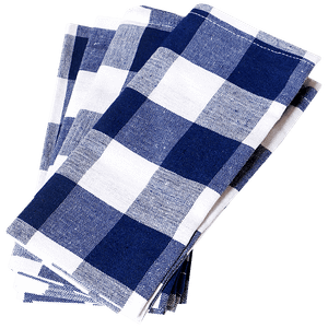 Brodees Cotton Kitchentable Napkin Blue Checked 45 X 45 Cm Easy Clean 4 Pcs