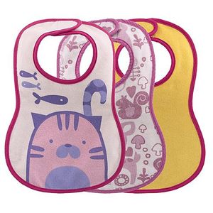 Chicco Baby Bib With Velcro For Girls 6m 3 Pcs