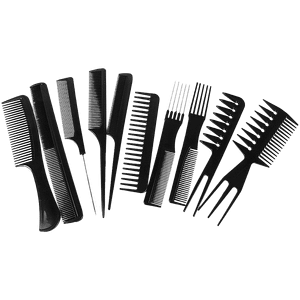 Bronson Professional Comb Set Anti Static Fine Teeth Lightweight For Styling Detangling Hair 10 Pcs