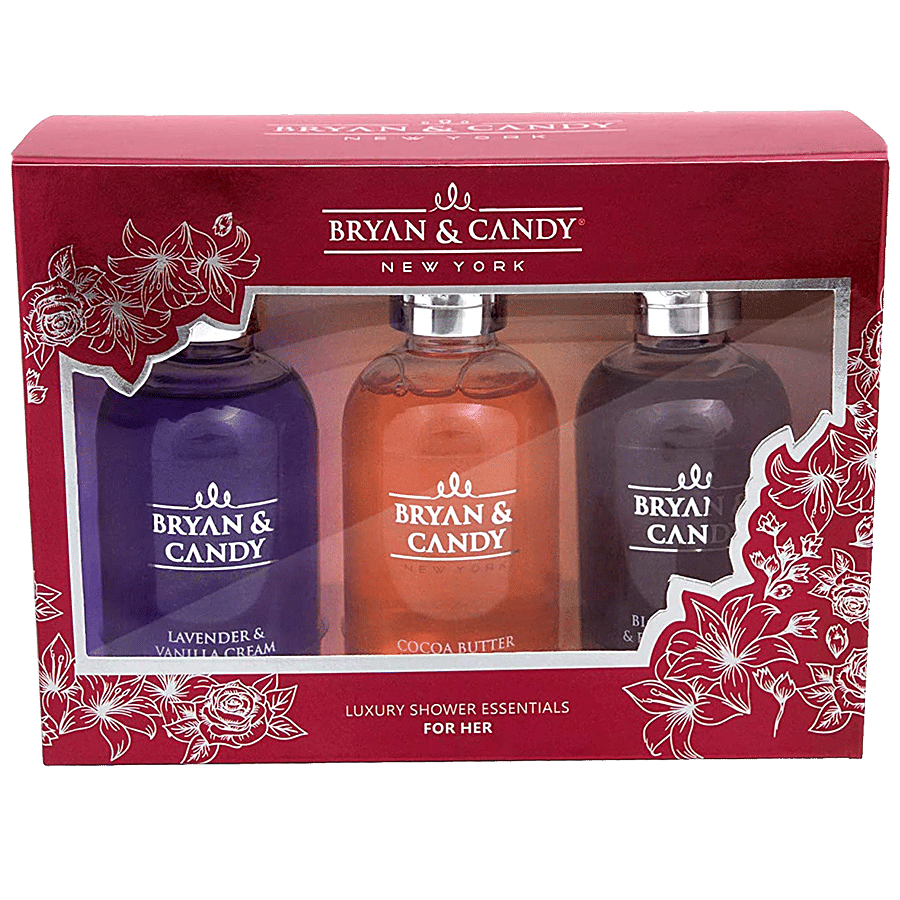 Bryan Candy Bath Shower Gel Gift Set Lavender Cocoa Black Currant For Women 100 Ml