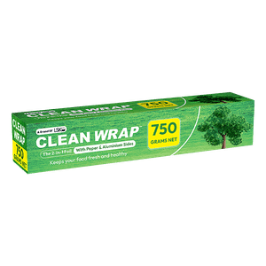Cleanwrap Aluminium Paper Foil 433 M Food Grade Freeze Roast Preserve 750 G