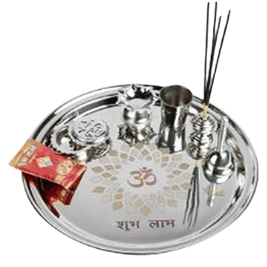 Creative Space Premium Steel Puja Thali 3048 Cm 1 Pc