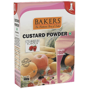 Bakers Custard Powder Strawberry Flavour 100 G Box