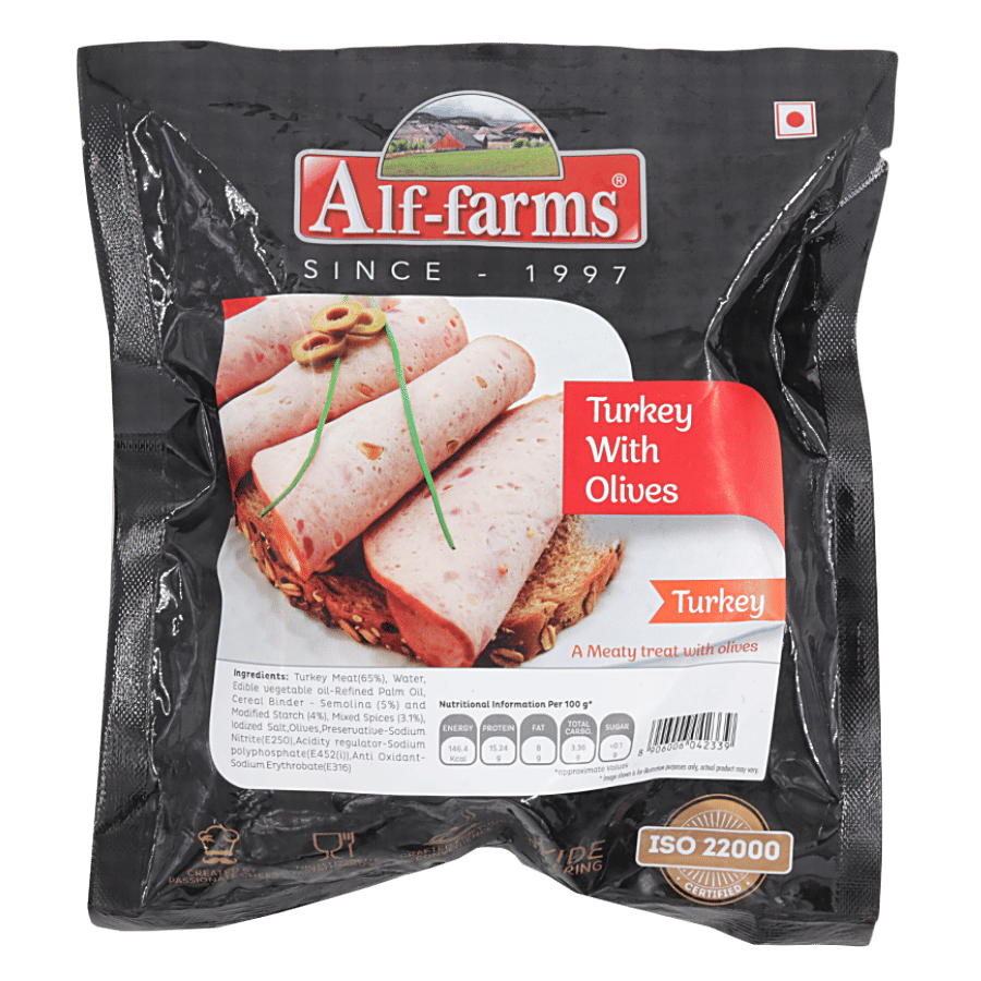 Alf Farms Turkey Ham With Olives 250 G