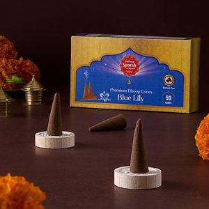 Daivya Sparsh Blue Lily Dhoop Cones 50 Pcs